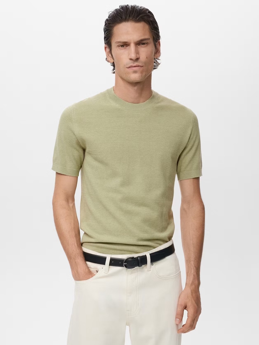 NWOT MANGO COTTON FINE-KNIT T-SHIRT